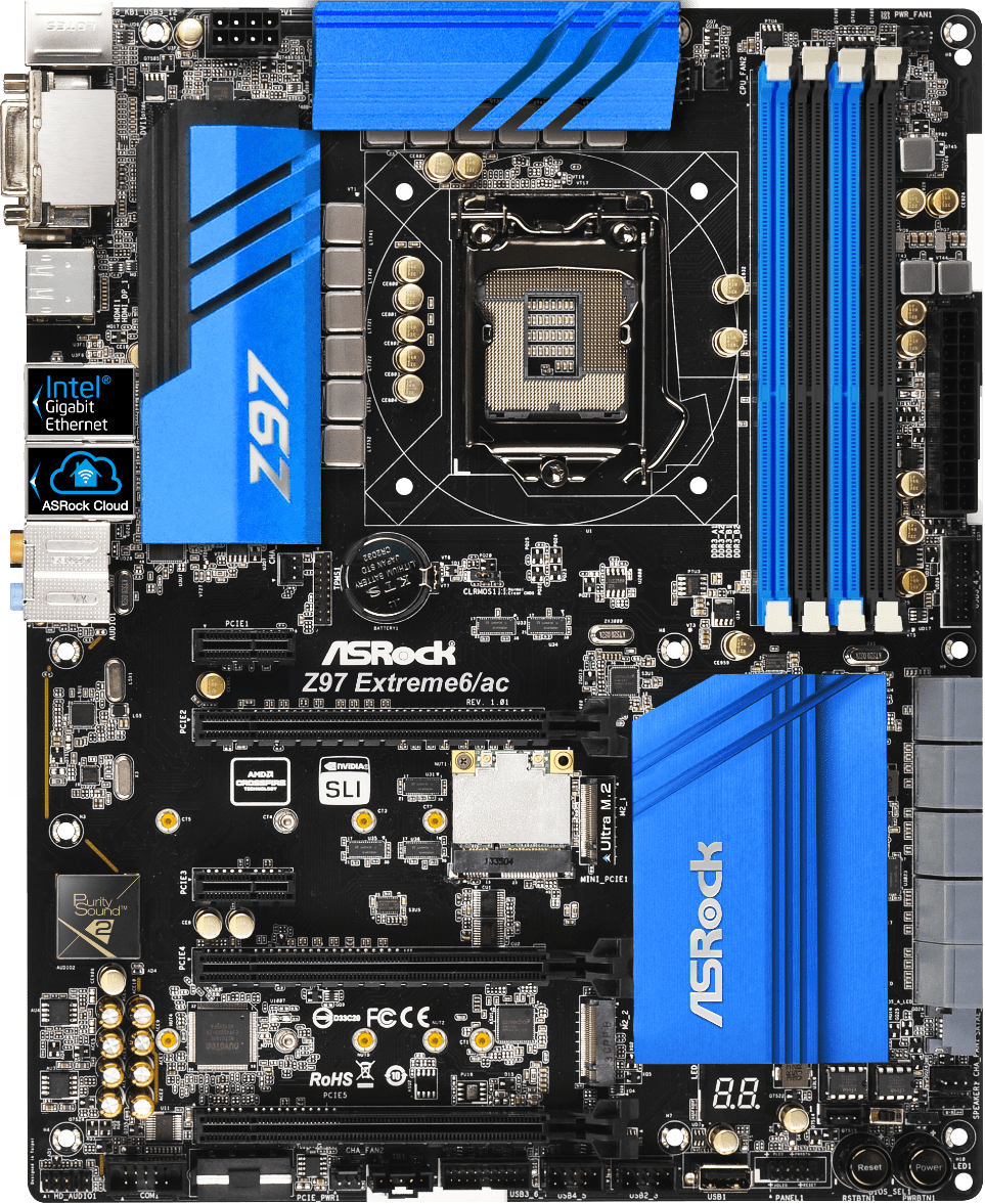 Asrock Z97 Extreme6/ac - Motherboard Specifications On MotherboardDB